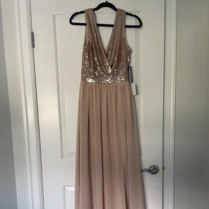 Rose Gold Sequin Maxi Dress